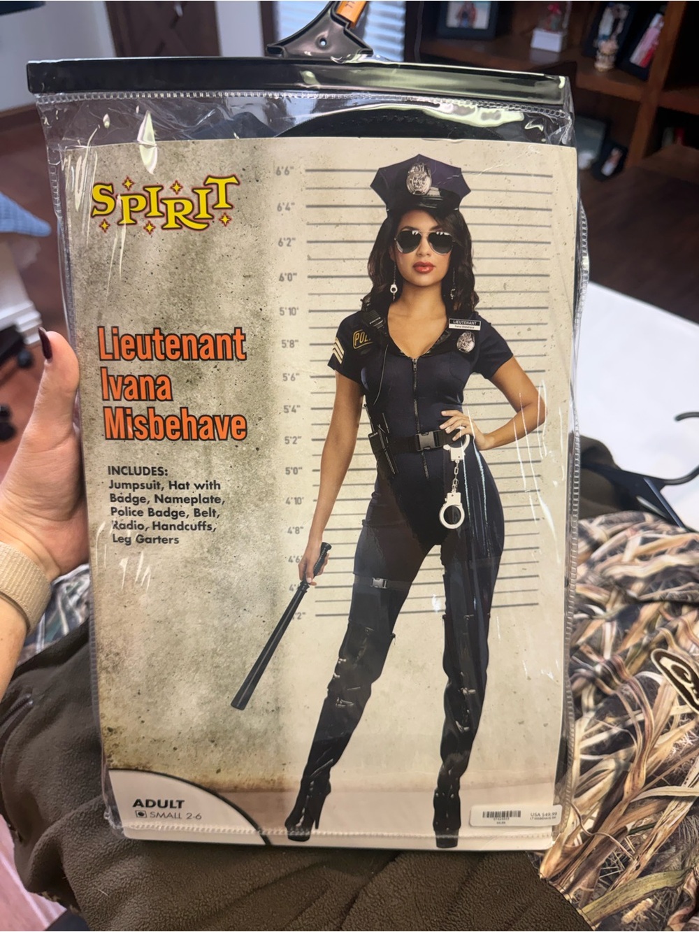 Spirit Black Police-Style Jumpsuit with Silver Accents